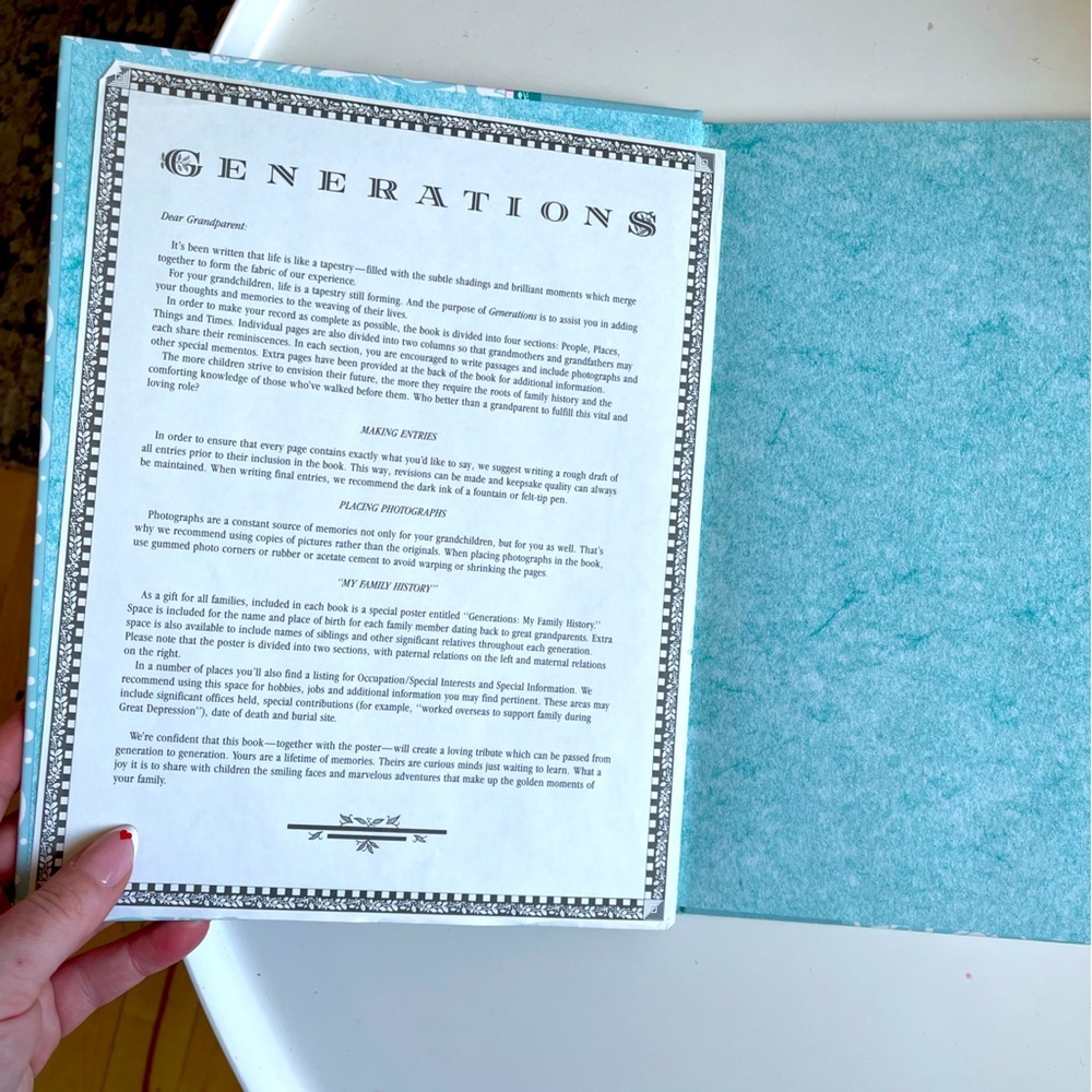Vintage Book to Gift Grandparents to Fill Out - Picture 2 of 4